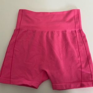 Hot pink workout shorts